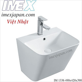 Mua Lavabo treo tường liền khối men sứ phủ nano cao cấp chính hãng IMEX IM 1336