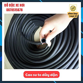 10 Mét Gioăng Cao Su Chữ D Chống Ồn Ô Tô 15x15mm - Nẹp viền cửa xe, cốp xe ô tô chống ồn, chống bụi bẩn