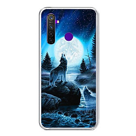 Ốp lưng điện thoại Realme 5 Pro - Silicon dẻo - 0485 Wolf04 - Hàng Chính Hãng