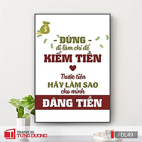Mua Tranh treo tường động lực văn phòng câu nói slogan truyền cảm hứng  tranh canvas trang trí DL11
