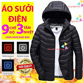 Áo khoác sưởi ấm bằng điện có 9 tấm nhiệt hồng ngại-chất liệu trần bông-polyester-kiểu dáng(Nam - Nữ)-Công nghệ nhật bản Áo Khoác Sưởi Ấm Bằng Điện Có 9 Tấm Nhiệt Hồng Ngại-Chất Liệu Trần Bông-Polyester-Kiểu Dáng(Nam - Nữ)-Công Nghệ Nhật Bản