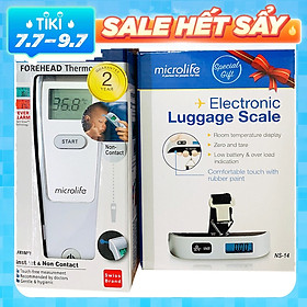 Nhiệt kế hồng ngoại đo trán Microlife FR1MF1 (Tặng kèm cân xách tay mini NS14)