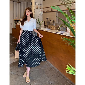 DRESS690 CHÂN VÁY MIDI XÒE