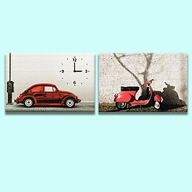 Bộ 2 tranh treo tường “red car” – W321