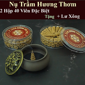 Mua Nụ Trầm Hương thơm Loại Đặc Biệt ( ComBo 2 Hộp 40 viên + Thác Khói Ngược)