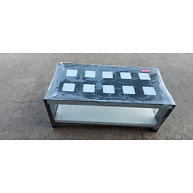 Mua Bàn trà gỗ vuông mặt kính 50 x 100 x 45 cm