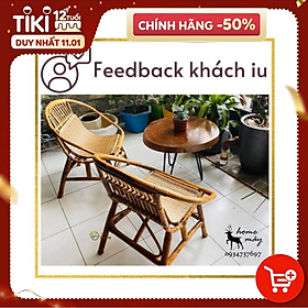 Mua (Combo siêu tiết kiệm) Bộ bàn ghế mây sò tự nhiên phù hợp cho quán Cafe / Ban công gia đình / khách sạn / Homestay