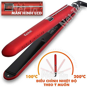 Máy duỗi là tóc uốn tóc đa năng Kemei KM-2205 điều chỉnh nhiệt theo ý muốn màn hình LCD điều chỉnh 21 mức nhiệt độ
