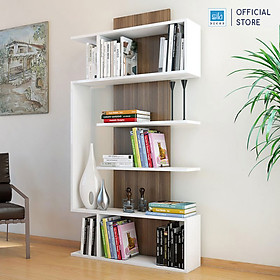 Mua Kệ Sách Để Sàn Felix Màu Trắng - Walnut Decor Độc Đáo Thương Hiệu SIB Decor KS031