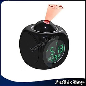 Mua Đồng Hồ Báo Thức Để Bàn Màn Hình LCD Đo Nhiệt Độ  Có Giọng Nói Và Đèn Chiếu Thời Gian Lên Tường