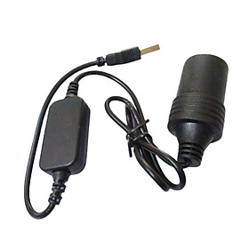 USB Male to 12V Car Cigarette Lighter Socket Female Cable Inverter Converter for Lighters Driving Recorder