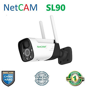 Camera WiFi Năng Lượng Mặt Trời NetCAM SL90, Góc Quan Sát 89º, Độ phân giải 3.0MP - Hàng chính hãng