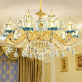 Mua Đèn chùm SISON pha lê 15 tay chuẩn xịn phong cách hiện đại  tinh tế - kèm bóng LED chuyên dụng (ảnh thật)