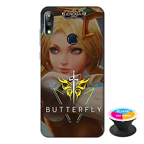 Ốp lưng điện thoại Asus Zenfone Max Pro M2 hình BUTTERFLY tặng kèm giá đỡ điện thoại iCase xinh xắn - Hàng chính hãng