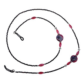 Beautiful Bead Eyeglass Sunglasses Strap Reading Glasses Holder Red Black