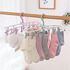 Móc chùm 12 kẹp phơi đồ lót, tất tiết kiệm diện tích