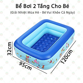Bể 2 Tầng Chữ Nhật Bé Trai Dài Cỡ 1m2