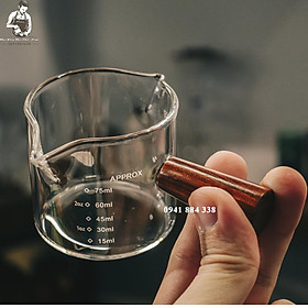Mua Cốc Thuỷ Tinh Cán Gỗ Đong Cà Phê 75ml