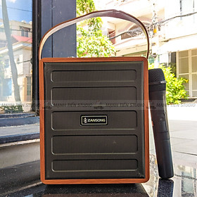 Mua Loa karaoke Zansong S89 - Loa xách tay mini du lịch 1.5 tấc - Tặng kèm 1 micro không dây  điều chỉnh được echo - Đầy đủ kết nối Bluetooth  AUX  USB  TF card  FM radio - Có thể làm loa trợ giảng - Vỏ gỗ cực đẹp  âm thanh trầm ấm  sắc nét - Hàng nhập khẩu