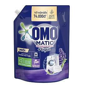 Túi Nước giặt Omo Nước giặt cửa trước hương Lavender Khử mùi thư thái 3.6KG