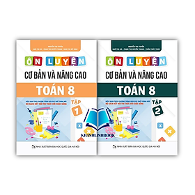 Sách - combo ôn luyện cơ bản và nâng cao toán 8 tập 1 + 2