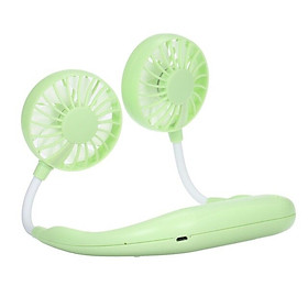 Quạt mini choàng cổ công nghệ Dual Fan 2 cánh quạt cực mát, nhỏ gọn, xoay 360 độ, thiết kế choàng cổ - Hàng nhập khẩu