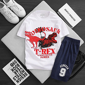 Bộ cộc tay bé trai 6-16 tuổi hàng xuất OSHKOSH, Bộ hè cho bé size đại vải cotton tốt thấm hút mồ