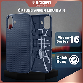 Ốp lưng Spigen Liquid Air cho iPhone 16 Pro Max, 16 Pro, 16 Plus, 16 - Hàng chính hãng