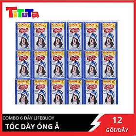 COMBO 6 dây Dầu gọi Lifebuoy Tóc dày óng ả 12 gói x6