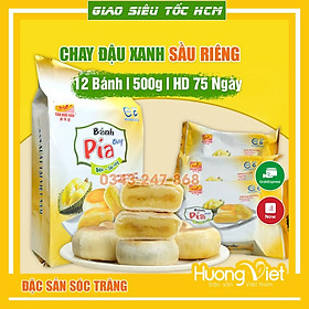 Bánh pía chay đậu xanh sầu riêng mini 500g