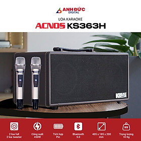 Mua  Kèm 2 Micro Không Dây  Loa Karaoke Acnos KS363H Brown - Hàng Chính Hãng