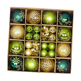 44x Christmas Balls Ornaments Christmas Baubles Bulk Pendants Xmas Tree Decoration Set for Wreath Garland Decor Yard Seasonal