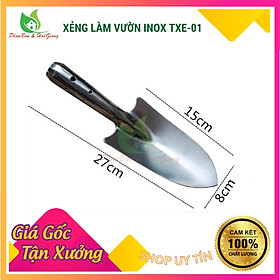 Mua Xẻng Làm Vườn Inox  Xẻng Thép Trắng Cầm Tay  Xẻng Inox Cầm Tay Mini