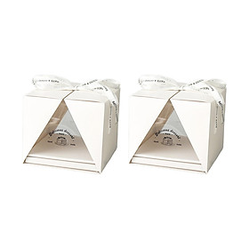 2Pcs Cake Carrier Holder Handle Transparent for Transporting Cakes Pies