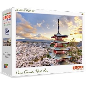 Bộ tranh xếp hình cao cấp 1500 mảnh ghép (60x100cm) – Chùa Chureito, Nhật Bản