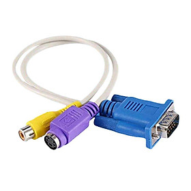 VGA SVGA   Adapter Plug Composite  Video AV TV Out Cable