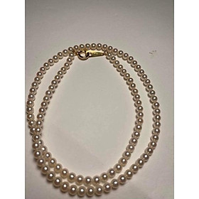 Chuỗi Cổ Choker 3 Ly Tròn Đều Độ Sáng 5A Khóa Bạc Thanh Lịch - Trường Thịnh Ngọc Trai