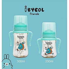 Bình ống hút tập uống cho bé IBYEOL Friends PPSU chính hãng Hàn Quốc 200ml