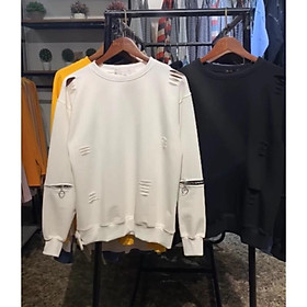 Áo sweater mix khoá tay cực chất