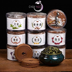 Mua NHANG KHOANH TRẦM HƯƠNG XÔNG LƯ Kèm Chân Cắm đường kính 7 cm