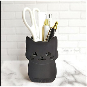 Dụng cụ học tập, đựng bút viết bằng nhựa hình mèo