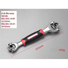 Mua Tay khẩu siết mở ốc -Tay vặn ốc cờ lê đa năng 8 cỡ đầu 8mm-21mm