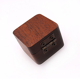 Wood Guitar Pick Box Storage Case Plectrum Holder Organizer for Guitarist Accessories Black Walnut Material - Black walnut