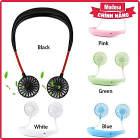 Mua Quạt Đeo Cổ Modosa Sạc Usb Siêu Tiện Lợi Đeo Cổ 360 Độ - Hàng Chính Hãng