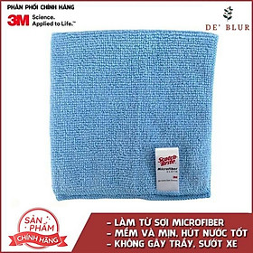 Khăn Lau Xe Ô Tô Chuyên Dụng Đa Năng Chống Trầy Xước 3M SCotch Brite 30x30cm - Gói 1 Cái