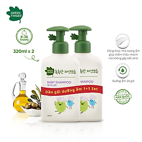 Combo 2 Dầu Gội Dưỡng Ẩm Cho Bé Greenfinger ChokChok Moisture Baby Shampoo