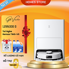 Mua Robot Hút Bụi Lau Nhà Ecovacs Deebot T10 OMNI - Quốc Tế Tự Động Giặt Giẻ Và Hút Rác Tự Động Sấy Khô Kết Nối App Làm Mát Không Khí Khử Mùi Trợ Lý Ảo YIKO Công nghệ OMO 3.0 Lực Hút 5000 Pa Phù Hợp Diện Tích 200m2 Công Suất 50W - Hàng Chính Hãng