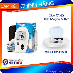 Combo Máy tiểu đường Safe Accu,Tặng 100 test và 100 kim, có tem niên phong