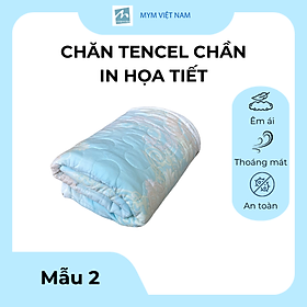 Mua CHĂN TENCEL CAO CẤP 140x200CM IN HOẠ TIẾT SANG TRỌNG – MỀM MỊN  MÁT LÀNH  KHÁNG KHUẨN