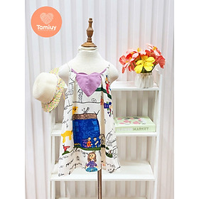 Đầm Yếm Tamiuy 2 Dây Trái Tim Bé Gái Cho Bé từ 10-38 kg